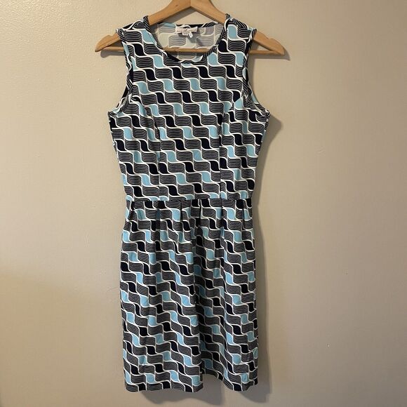 Jude Connally Dresses & Skirts - Jude Connelly Geometric Shape Stretch Pockets Navy Sz XS Made In USA